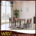 new model walnut color wooden dining table for libya